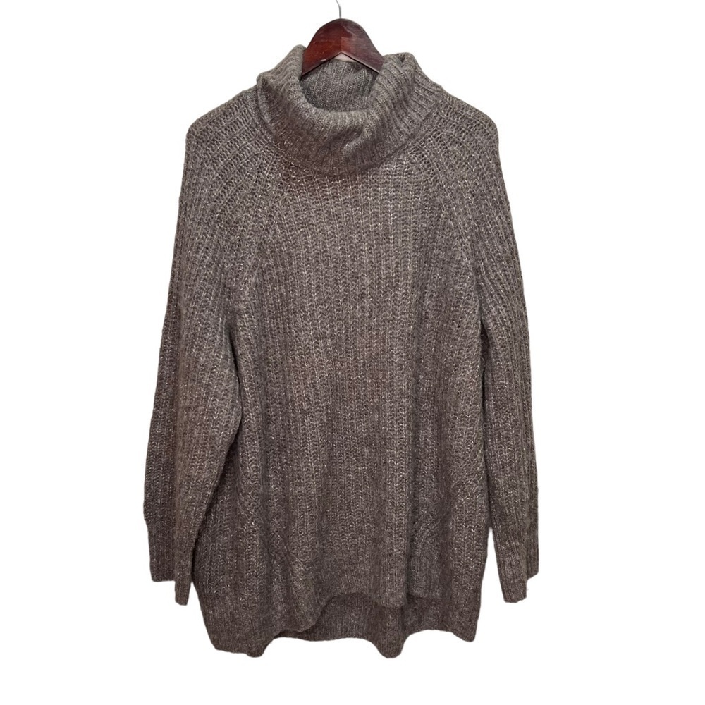 Old Navy Grey Knit Boxy Fit Turtleneck Sweater Size 2x